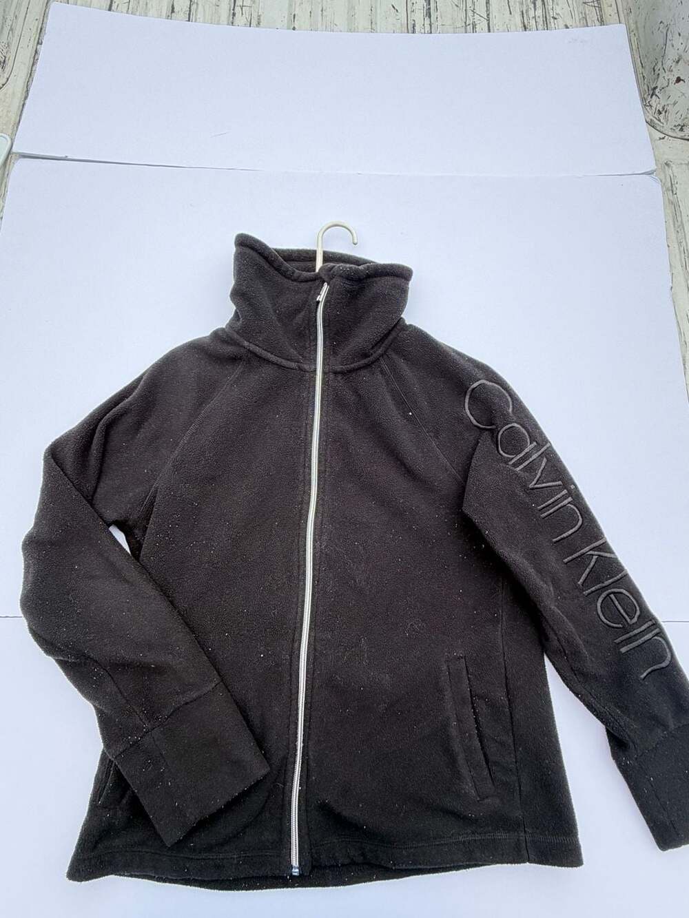 Calvin Klein Performance Fleece Jacket Size M Black Full Zip